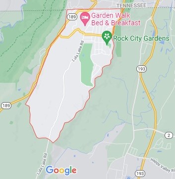 map of Lookout Mountain GA